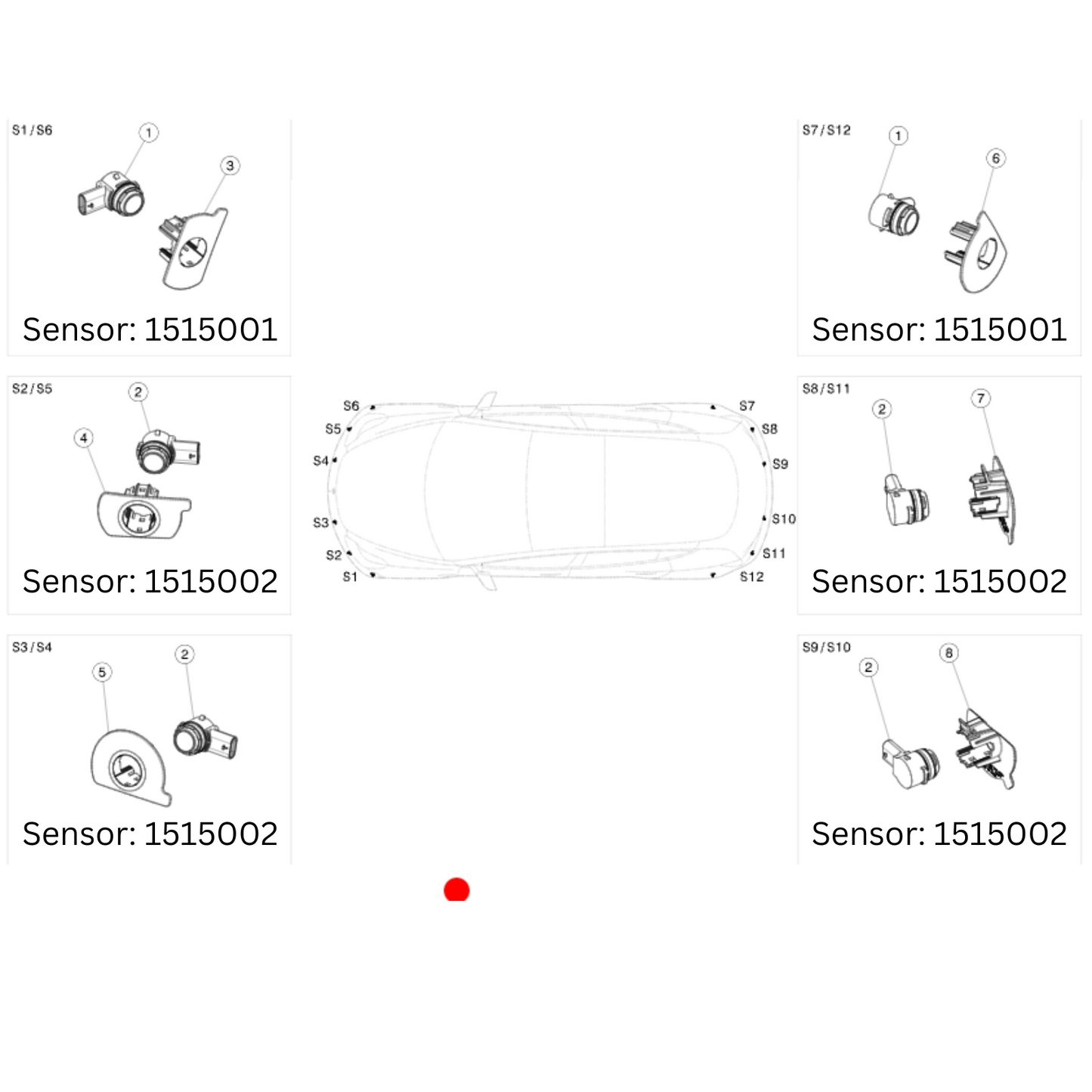 Ultrasonic Parking Sensor UPA RADIAL for Tesla Model Y / Model X